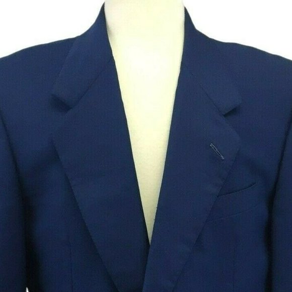 Hickey Freeman Suit Jacket Blazer Sports Coat Mens 42R Blue 2 Button Single Vent - Picture 3 of 3